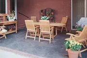 stylish patio with stone floor stylish patio with stone floor