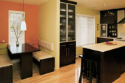 Uncluttered kitchen floor plan layout