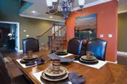dining room with bold painted wall dining room with bold painted wall