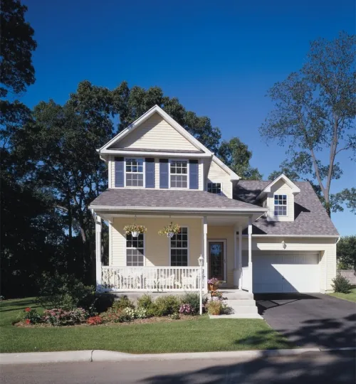 Country house plan perfect for a narrow lot Narrow lot country house plan