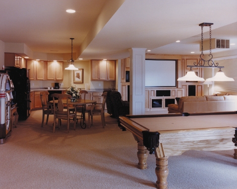 Craftsman Home Entertainment Room
