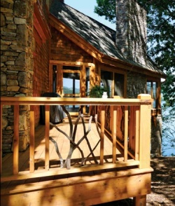 Rustic House Outside Deck