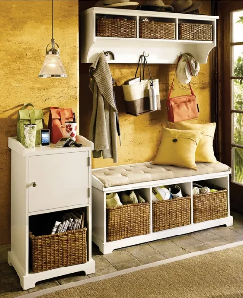 rear foyer storage system rear foyer storage system