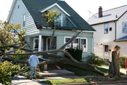 home with storm damage home with storm damage