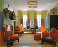 Colorful Interior Decorating in Family Room Colorful Interior Decorating in Family Room