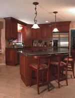 Kitchen with cherry wood furniture Kitchen with cherry wood furniture