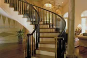 The staircase sweeps in a broad curve from one level to the next circular staircase thumbnail