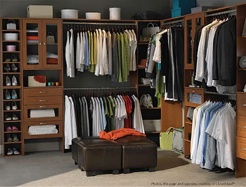 Organized master bedroom closet Organized master bedroom closet