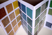 flooring samples and color swatches