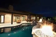 pool with firepit pool with firepit