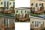 Deck railings in all wood add safety and style to your finished home plan