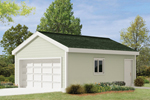 This two-car garage has a side window and door for added function