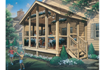 This open and airy screened porch is a great addition to any style of house plan