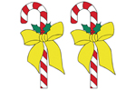 Front View: 593-002D-9001 - 2 Candy Canes