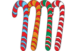 Front View: 593-002D-9002 - Colorful Candy Canes