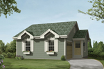 Little Cottage has two gabled front windows with planter boxes below