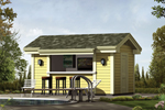 Safety shelter offers a great place during inclement weather with a siding exterior