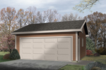 Compact two-car garage makes great use of space if built on a smaller lot