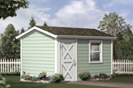 This storage shed has a great style that is perfect for a more traditional style home