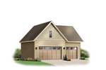 Thee-car economy garage has great universal style to match any home design