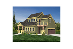 Two-car garage apartment with craftsman style, shingle siding and rustic touches