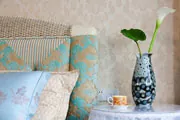 thumbnail of bedroom with subtle wallpaper thumbnail of bedroom with subtle wallpaper