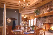 log wood ceiling in dining room thumbnail log wood ceiling in dining room thumbnail