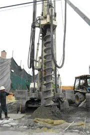 Constructing a secant pile wall using the CFA method for basement Constructing a secant pile wall using the CFA method for basement